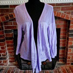 Dana Buchman Lavender Cardigan Size Large.